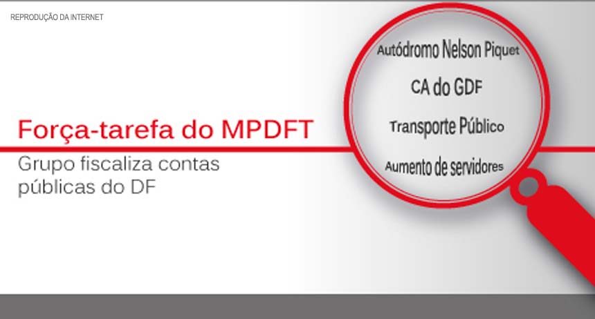 Força-tarefa do MPDFT cria página para divulgar ações contra a má gestão de recursos públicos no DF