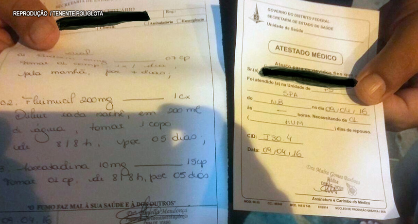 Saúde no DF: Dois receituários, uma médica e duas assinaturas?