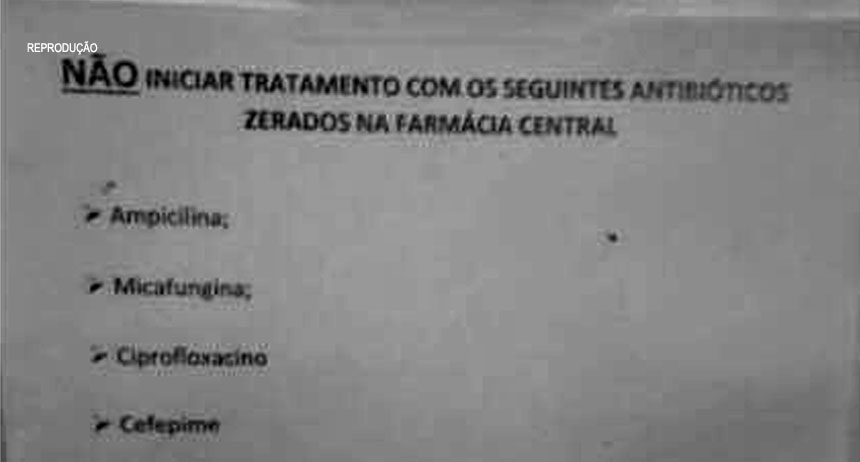 Direção do hospital de Samambaia tenta abolir fixação de avisos de falta de medicamentos