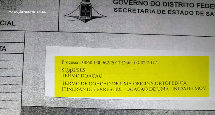 Secretaria ‘devolve’ doação de oficina ortopédica itinerante doada pelo Ministério da Saúde