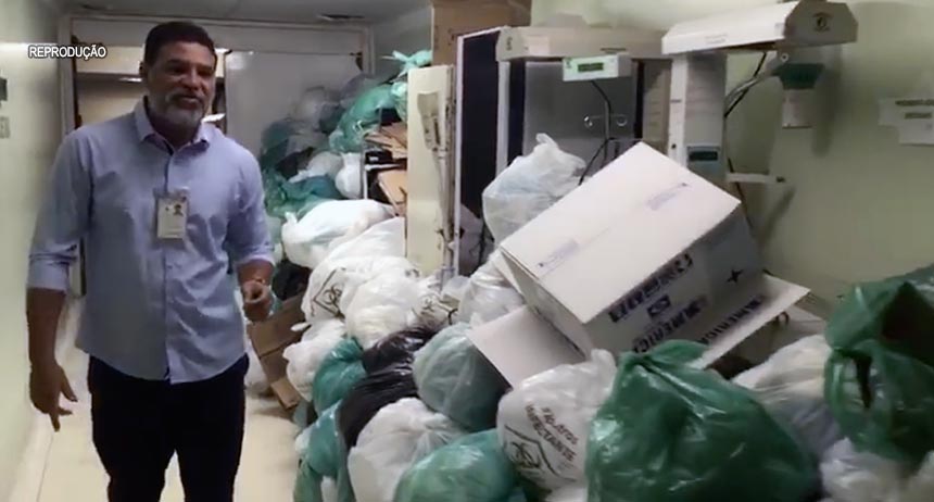 Lixos e roupas sujas, em corredores e sobre equipamentos hospitalares são focos de infecções nos hospitais do DF