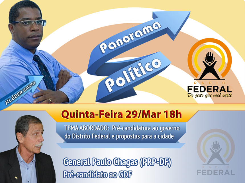 Entrevista com o pré-candidato ao GDF, general Paulo Chagas (PRP-DF)