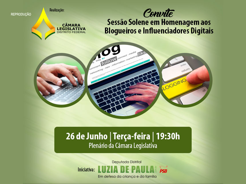 Luzia de Paula propõe Sessão Solene para homenagear Blogueiros e Influenciadores Digitais