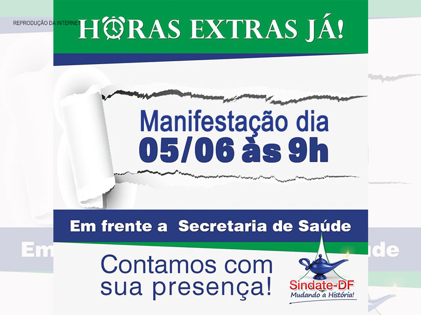 Horas Extras Já: É o grito de guerra para a manifestação promovida por Sindicato da Enfermagem