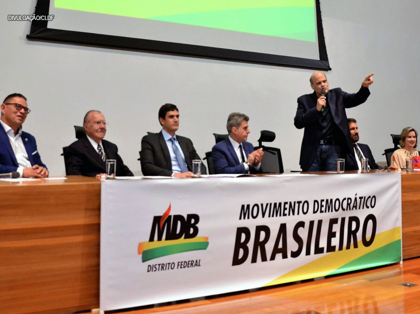 Vice-governador prestigia posse de Rafael Prudente, novo presidente do MDB-DF