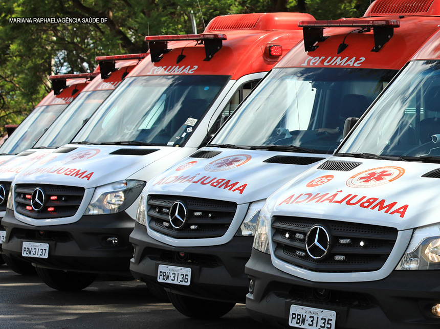 Onze novas ambulâncias do SAMU entram em operação no DF
