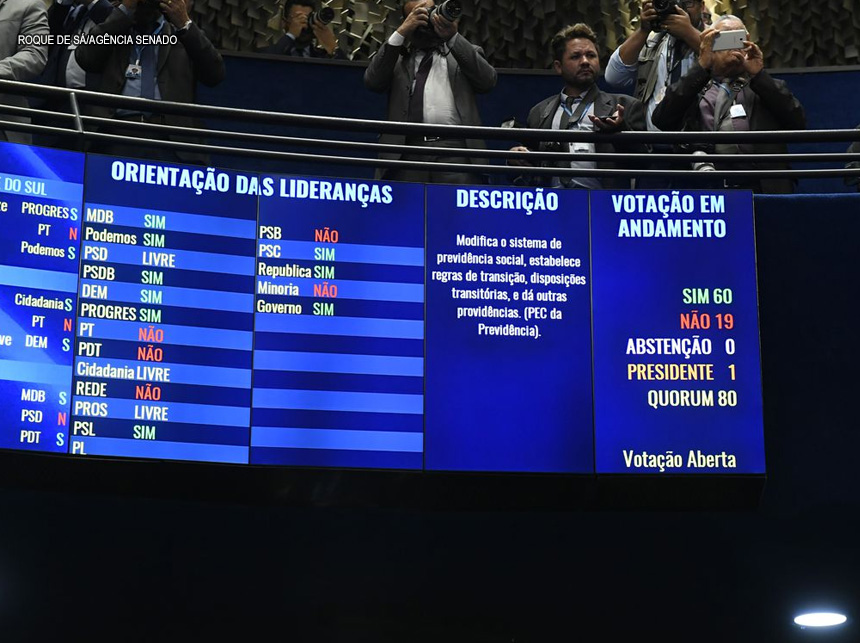 Senado aprova Reforma da Previdência em segundo turno