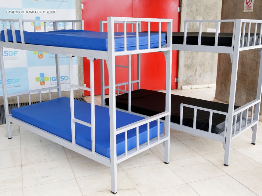 IGESDF: Repouso de profissionais ganha 101 beliches no Hospital de Base