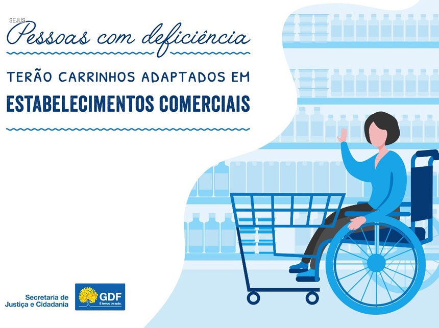 Pessoas com deficiência terão carrinhos adaptados em estabelecimentos comerciais