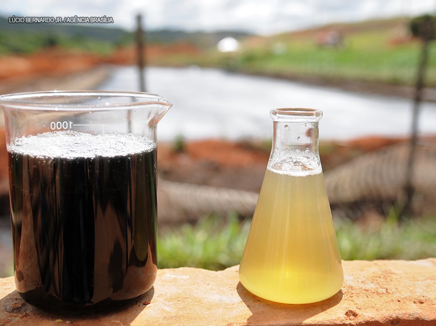 Chorume de aterro sanitário é tratado antes de ser lançado no Rio Melchior