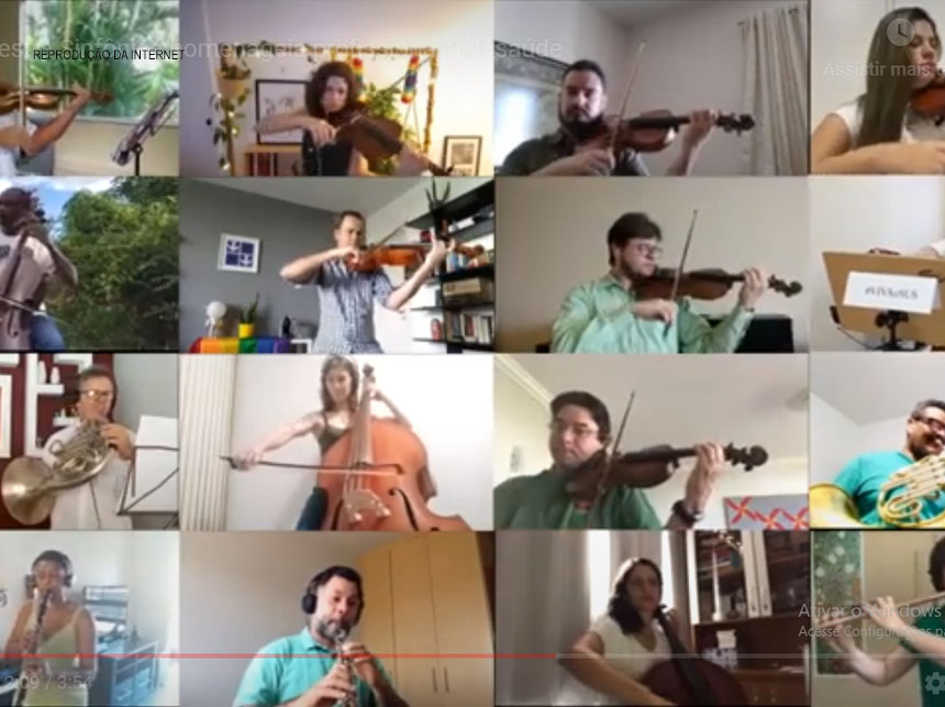 Orquestra Sinfônica homenageia profissionais da saúde