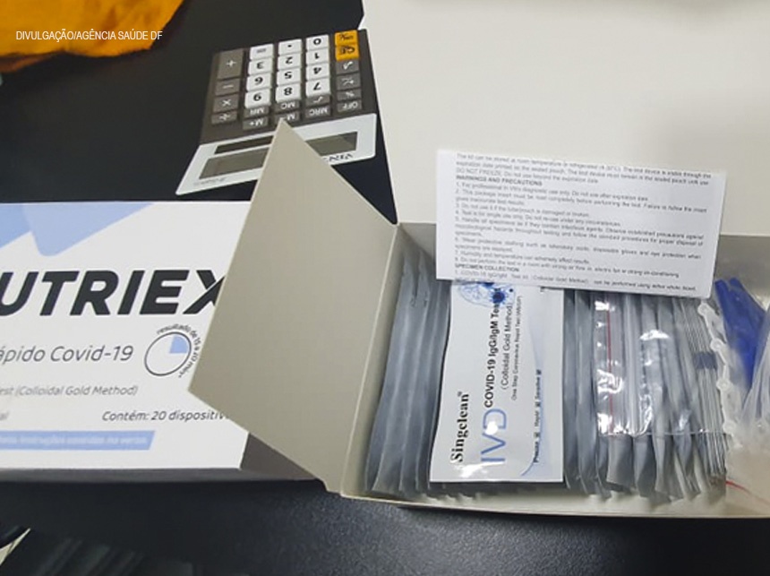 Saúde apreende mais de 12 mil testes para Covid-19 vendidos por drogaria