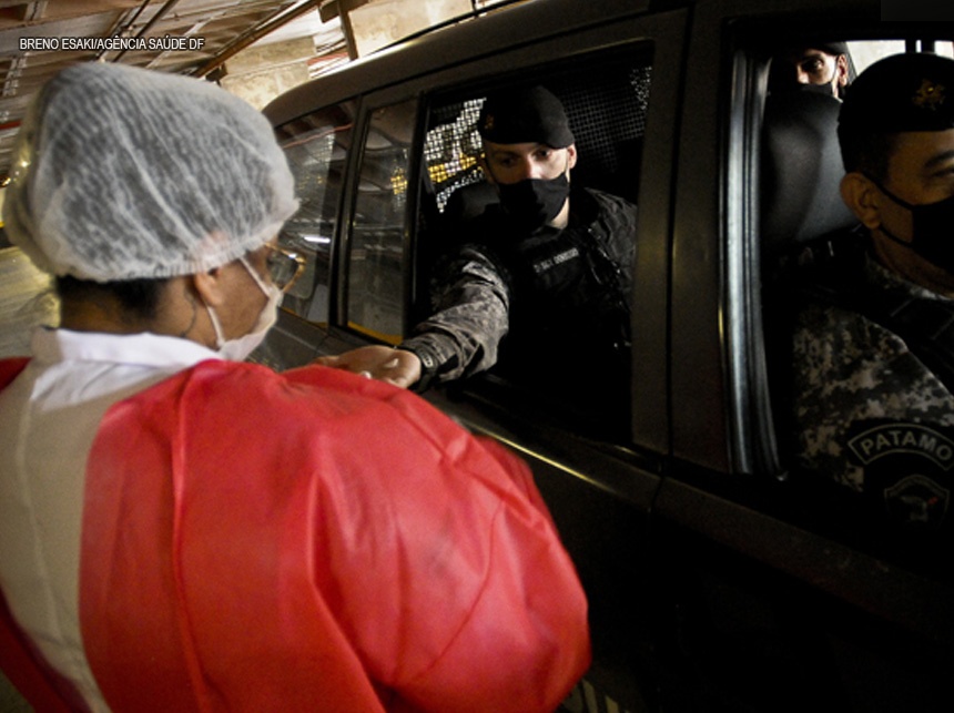 Mais de 100 mil brasilienses já fizeram o teste rápido, por drive-thru, para à Covid-19