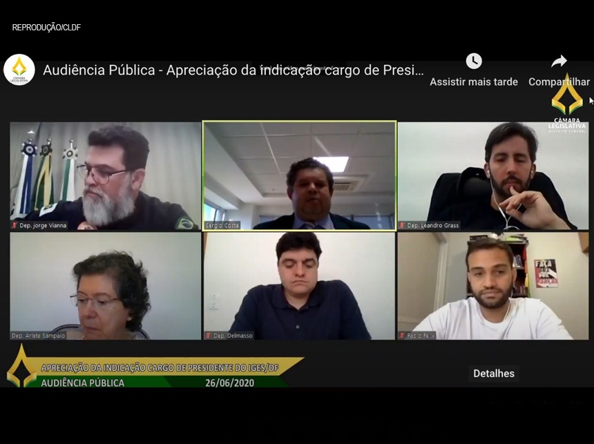 AO VIVO: Audiência Pública na CLDF para apreciação da indicação do novo presidente do IGESDF