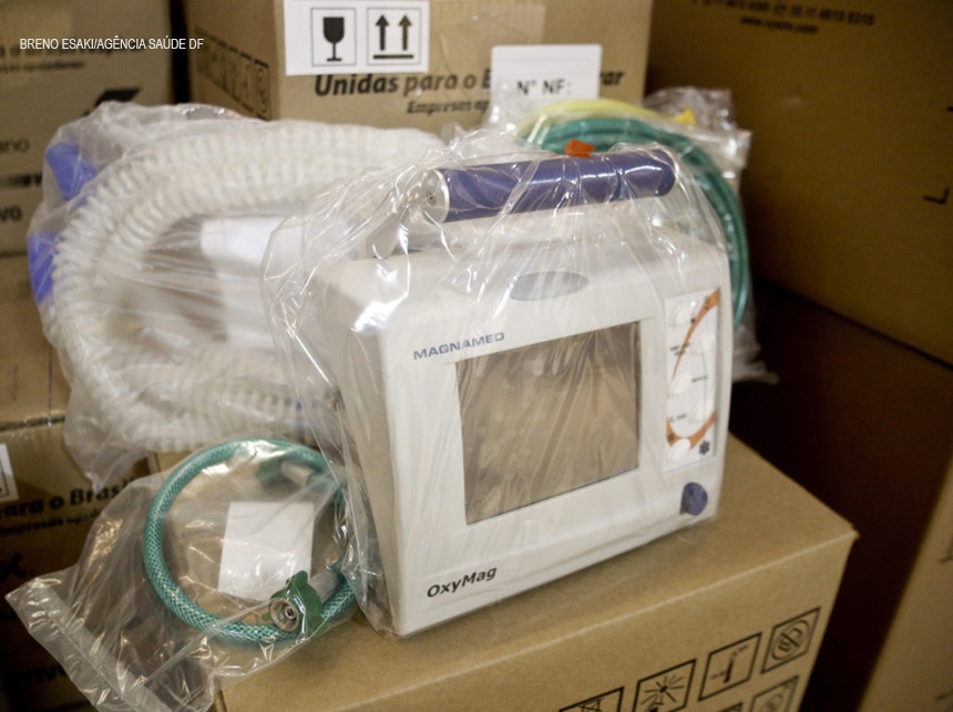 Hospitais recebem 150 respiradores do Ministério da Saúde