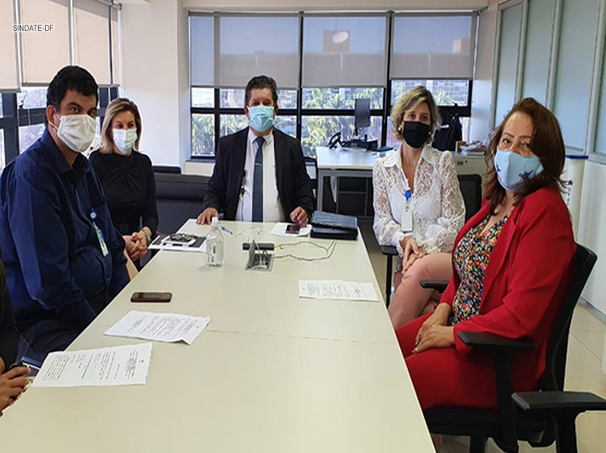 Sindate se reúne com gestores do IGESDF para discutir demandas de técnicos do Hospital de Base