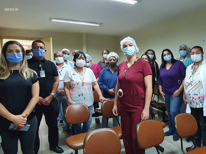 Sindate participa de reunião no Hospital Regional de Ceilândia para discutir soluções com gestores e servidores do PS