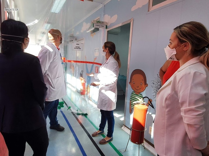 Ação Conjunta Covid-19 visita UPA de Sobradinho para averiguar condições de trabalho