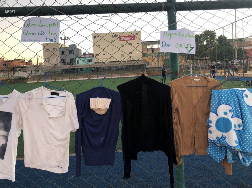 MPDFT: Rede de São Sebastião promove campanha para doação de roupas de frio
