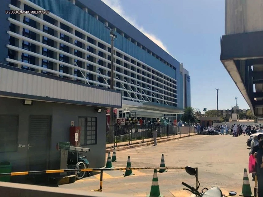 Incêndio no Hospital Santa Luzia faz pacientes serem evacuados às pressas