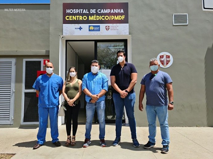 Sindate e presidente da Comissão de Saúde da CLDF, visitam o hospital da PMDF