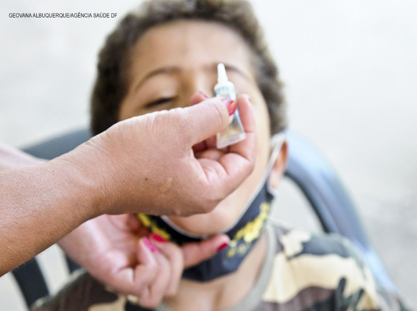 Saúde vacina 7,3 mil crianças contra a poliomielite em uma semana no DF
