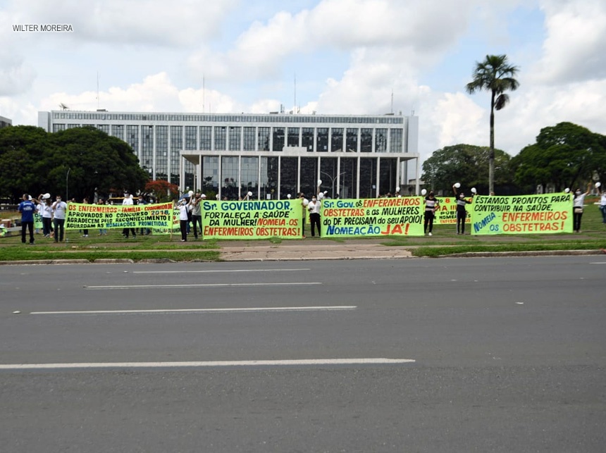 Enfermeiros concursados voltam a cobrar cumprimento de promessa de nomeação realizada por Ibaneis