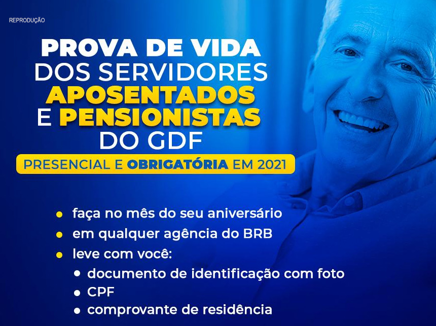 GDF volta a exigir, a partir desta semana, prova de vida do funcionalismo público