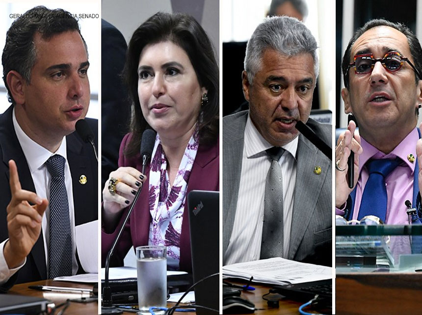 Quatro senadores disputam a Presidência do Senado em fevereiro
