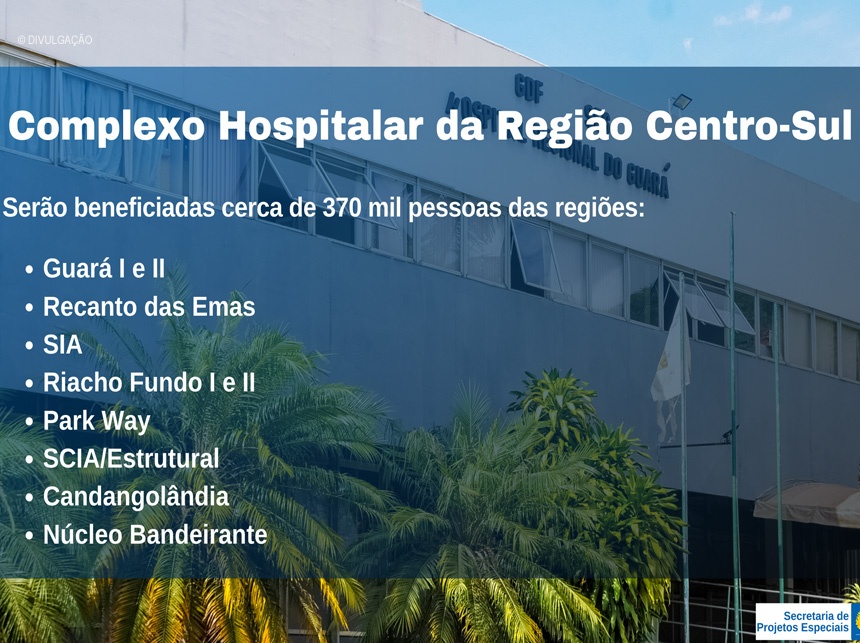 GDF publica chamamento para construção do Complexo Hospitalar Centro-Sul por meio de PPP