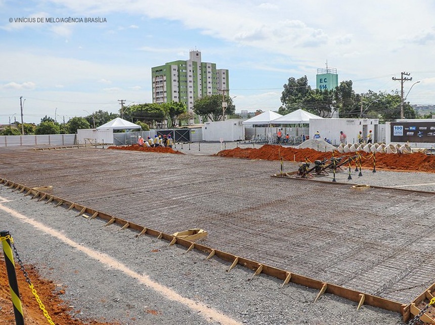 Avançam as obras do hospital acoplado em Samambaia