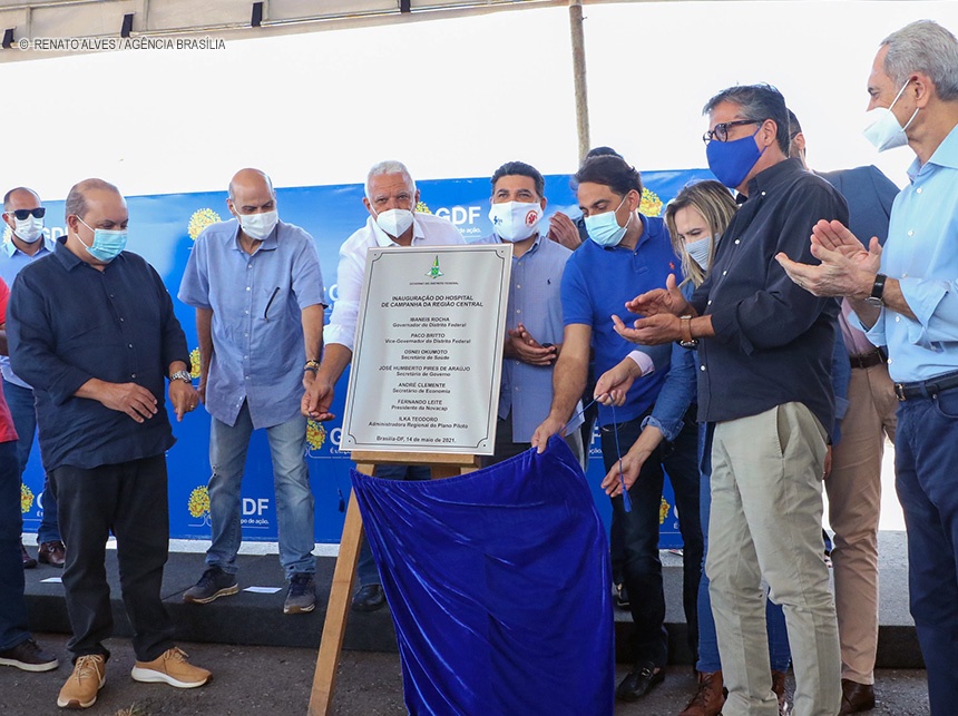 Ibaneis inaugura hospital de campanha do Autódromo Internacional de Brasília para atender vítimas de Covid-19