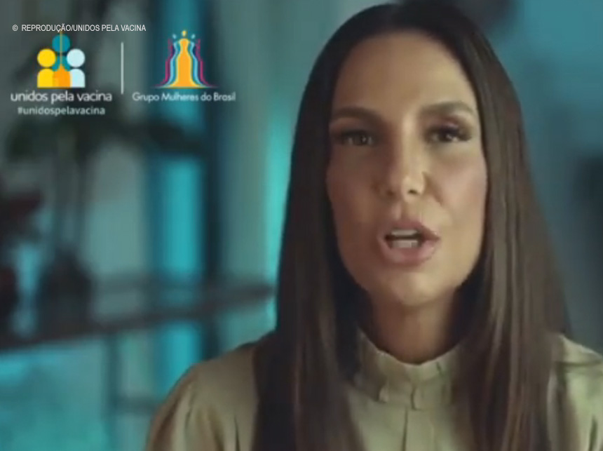 Ivete Sangalo se une ao Movimento Unidos Pela Vacina e adere à campanha de vacinação contra a Covid-19