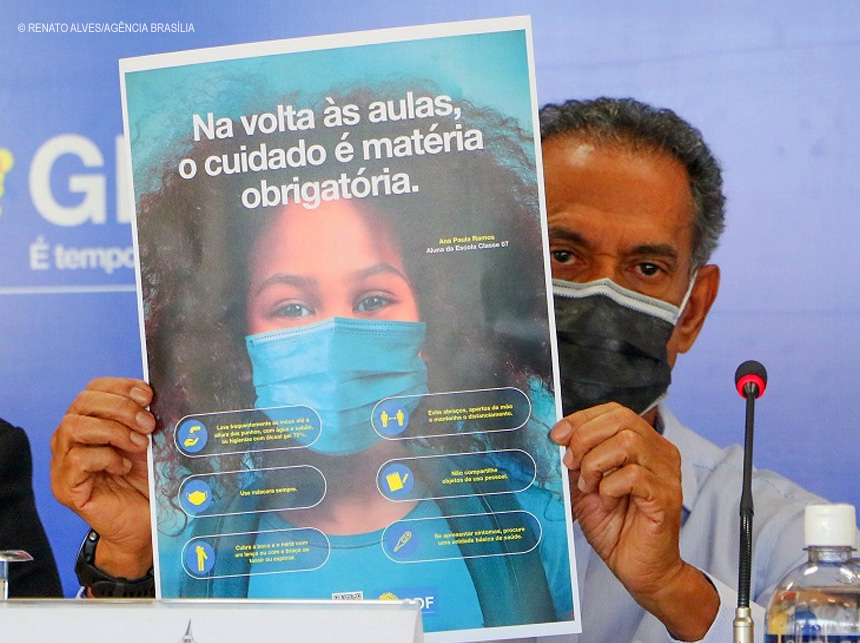 GDF anuncia volta às aulas com campanha educativa de combate à covid-19