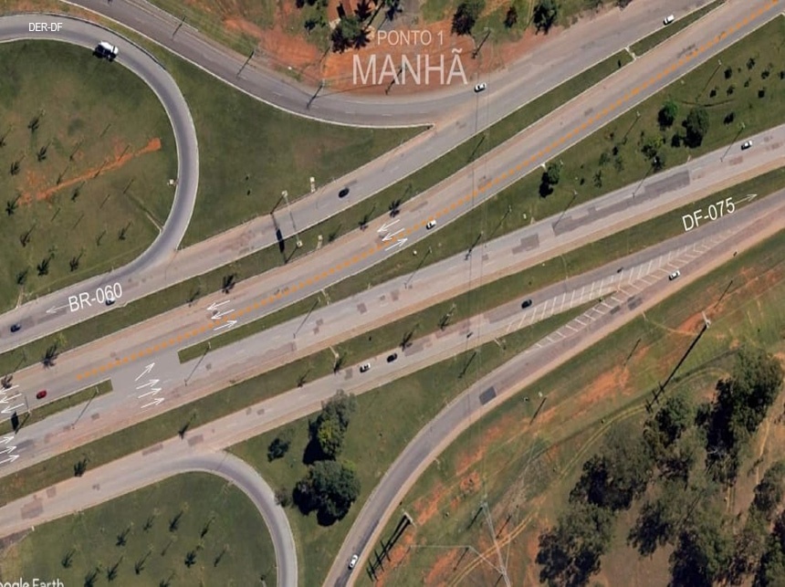 Trecho entre viaduto de Samambaia e Pistão Sul ganha inversão de fluxo