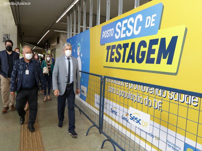 Sesc e GDF inauguram novo posto de testagem de Covid-19 na Rodoviária do Plano Piloto