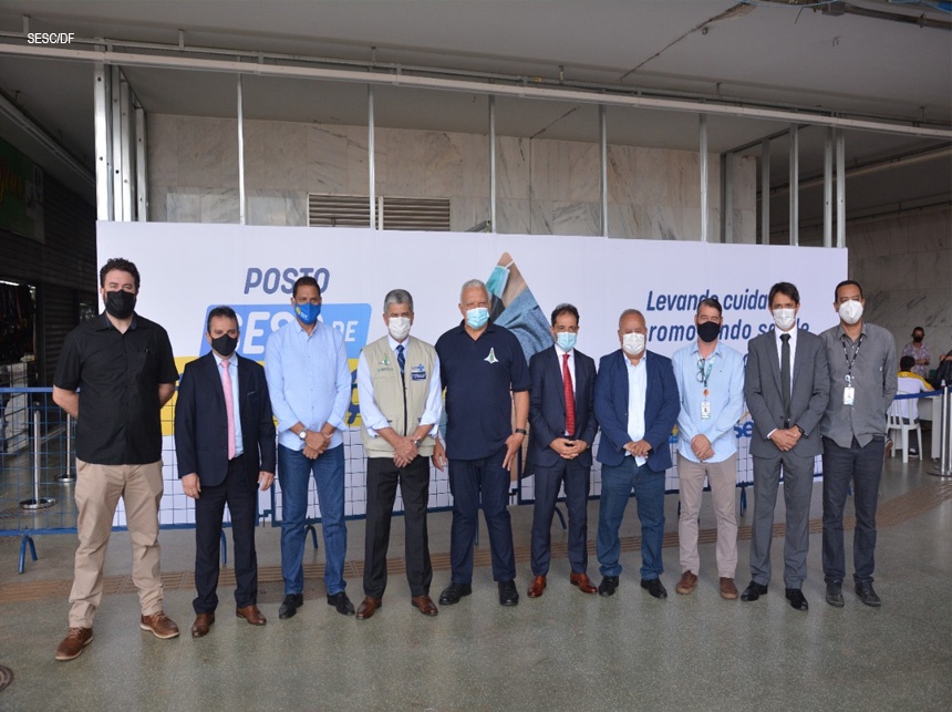 Sesc e GDF fazem abertura oficial do primeiro ponto de vacinação na Rodoviária do Plano Piloto