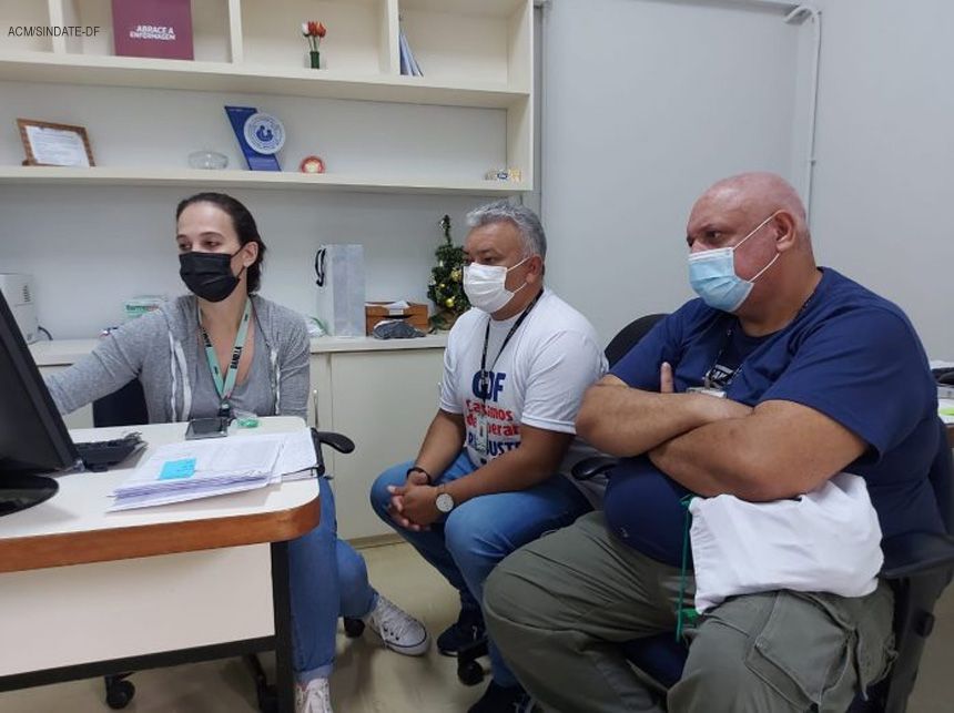 Diretores do Sindate apuram denúncias de sobrecarga de trabalho no Hmib