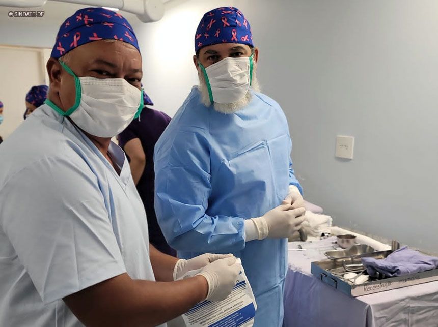 Sindate e Jorge Vianna participam do 7º Mutirão de Reconstrução Mamária do HRT