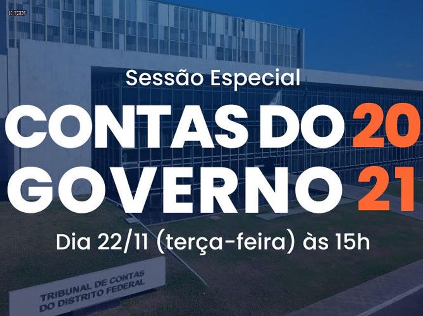 TCDF convoca Sessão Especial para apreciar Contas do Governo