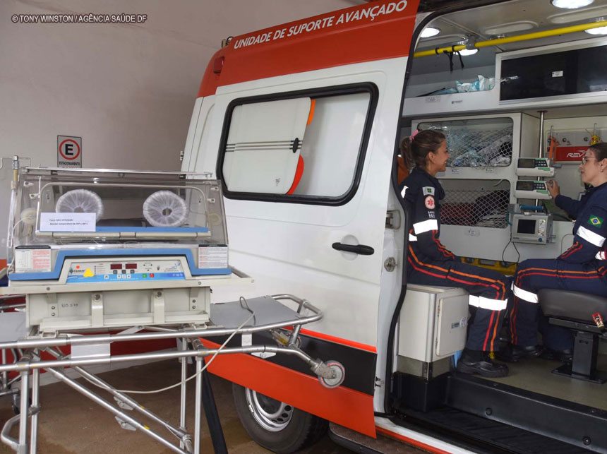 Saúde oferece serviço de ambulância especializada Bebês e crianças do DF