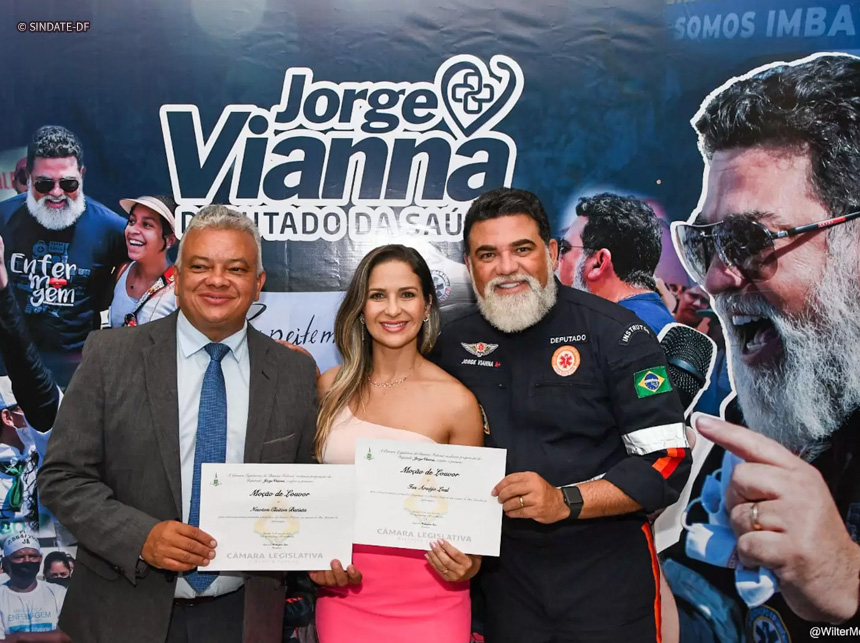 Sindate participa de solene em homenagem à profissionais de enfermagem promovida pelo deputado Jorge Vianna