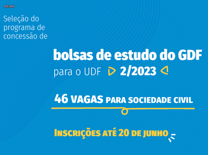 UDF abre inscrições para bolsas de ensino superior a alunos da rede pública