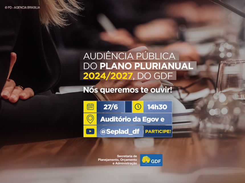 Audiência pública na próxima terça (27) vai debater o plano plurianual