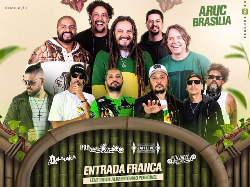 Banda Jah Live se apresentará novamente dia 30 de julho na Aruc