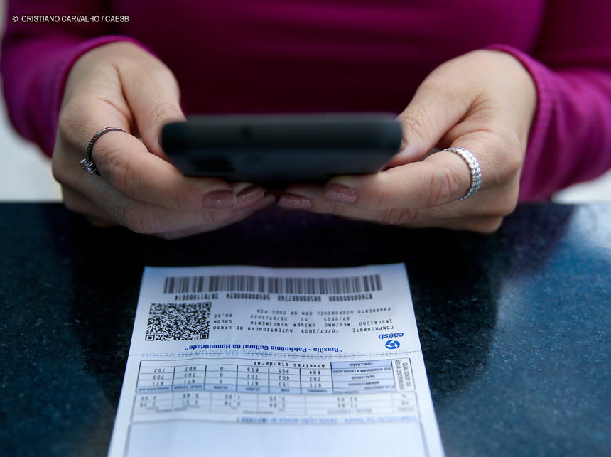 Contas da Caesb poderão ser pagas pelo sistema Pix