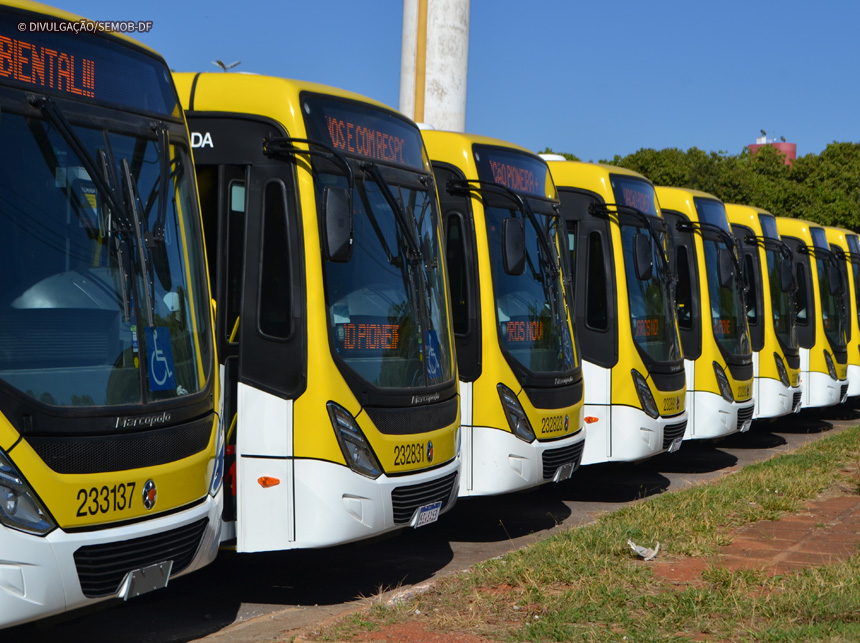 Passageiros do transporte público do DF recebem 195 ônibus novos