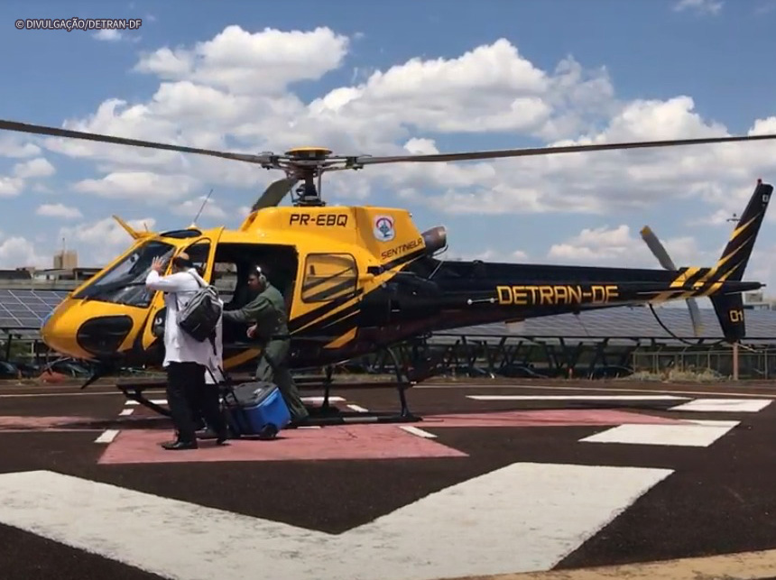 Helicóptero Sentinela transporta 54º coração para transplante