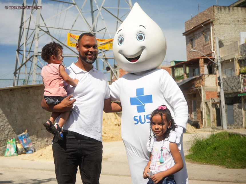 Ministério da Saúde incentiva participação do Zé Gotinha em eventos de todo o país