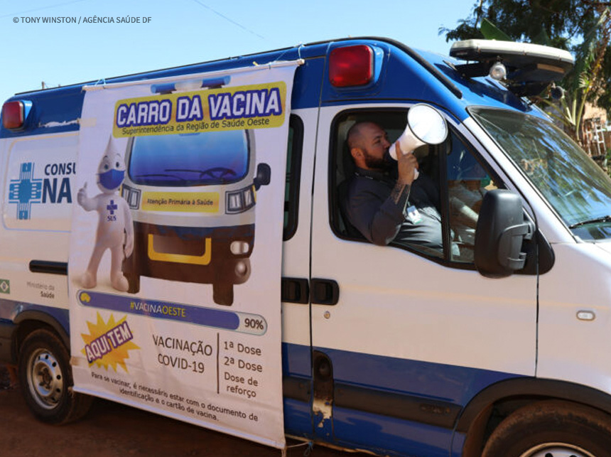Carro da Vacina estará no setor P Norte de Ceilândia neste sábado (14)